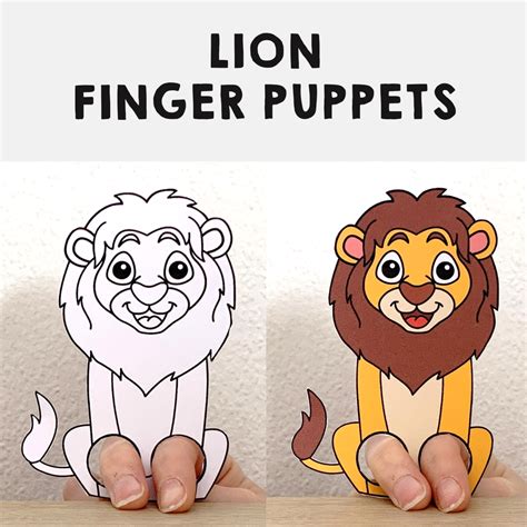 Lion Finger Puppet Printable